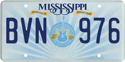 MS license plate BVN976