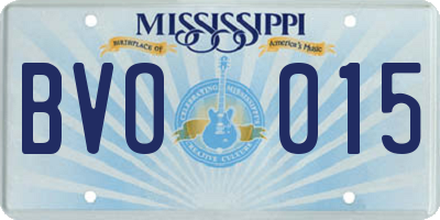 MS license plate BVO015