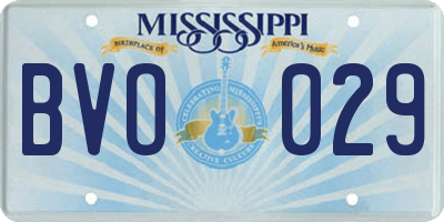 MS license plate BVO029