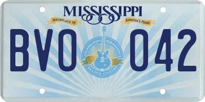MS license plate BVO042