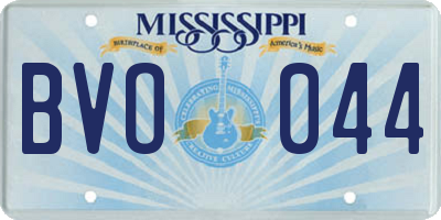 MS license plate BVO044