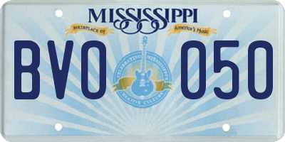 MS license plate BVO050