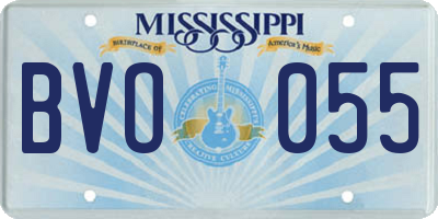 MS license plate BVO055