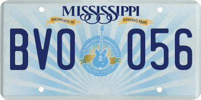 MS license plate BVO056