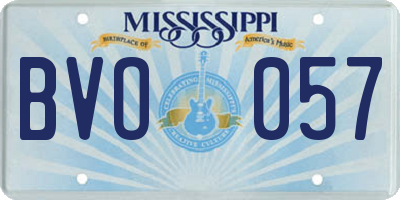 MS license plate BVO057