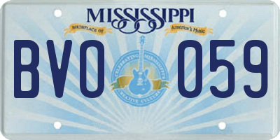 MS license plate BVO059