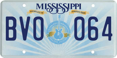 MS license plate BVO064