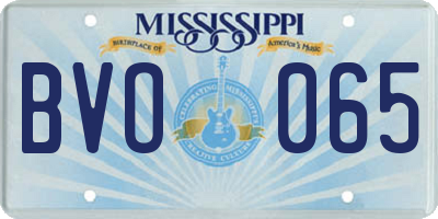 MS license plate BVO065