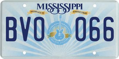 MS license plate BVO066