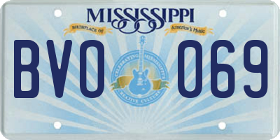MS license plate BVO069