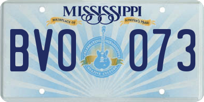 MS license plate BVO073