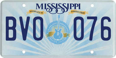 MS license plate BVO076