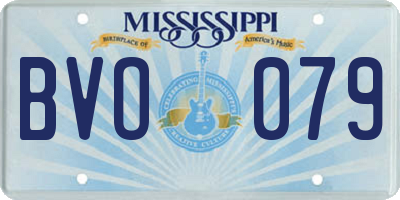 MS license plate BVO079
