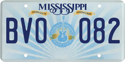 MS license plate BVO082
