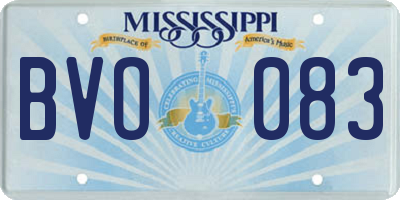 MS license plate BVO083
