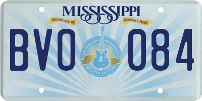 MS license plate BVO084