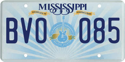 MS license plate BVO085