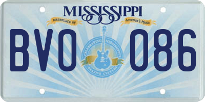 MS license plate BVO086