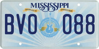 MS license plate BVO088