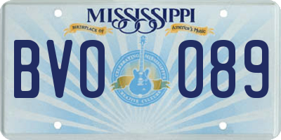 MS license plate BVO089
