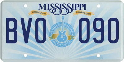 MS license plate BVO090