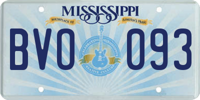 MS license plate BVO093