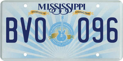 MS license plate BVO096