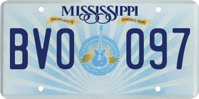 MS license plate BVO097