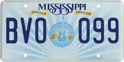 MS license plate BVO099