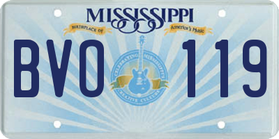 MS license plate BVO119