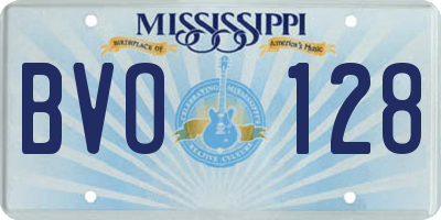 MS license plate BVO128