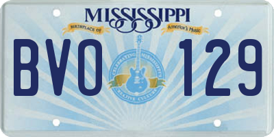 MS license plate BVO129