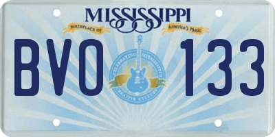 MS license plate BVO133