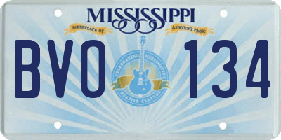 MS license plate BVO134