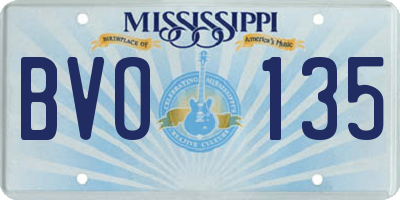 MS license plate BVO135