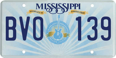 MS license plate BVO139