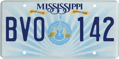 MS license plate BVO142