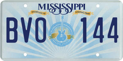 MS license plate BVO144