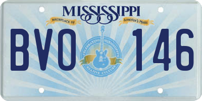 MS license plate BVO146