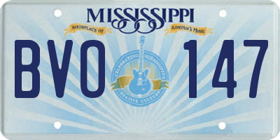 MS license plate BVO147