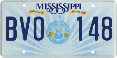 MS license plate BVO148