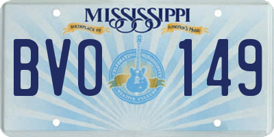 MS license plate BVO149