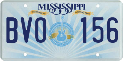 MS license plate BVO156