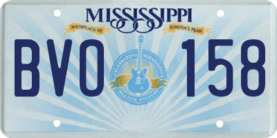 MS license plate BVO158