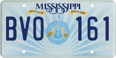 MS license plate BVO161