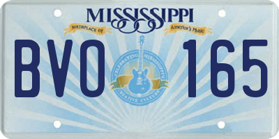 MS license plate BVO165