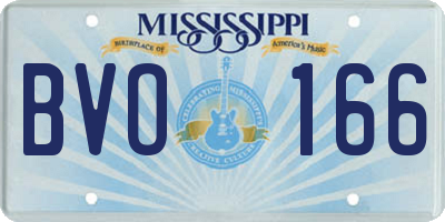 MS license plate BVO166