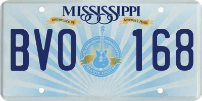 MS license plate BVO168