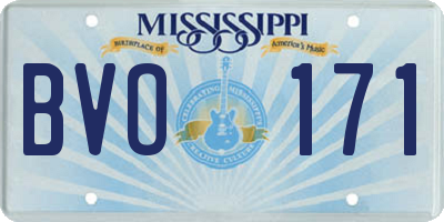 MS license plate BVO171