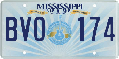 MS license plate BVO174